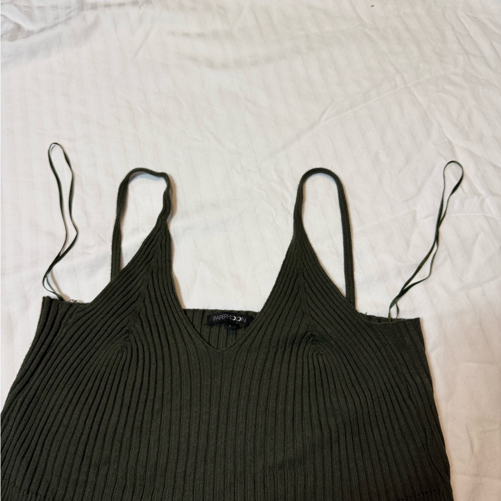 Papermoon Olive Ribbed Camisole - Picture 8 of 8